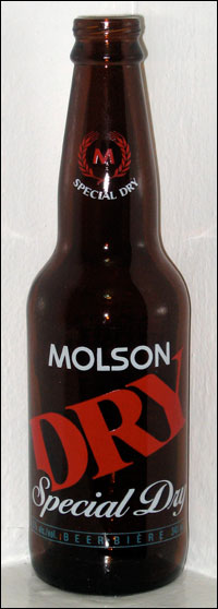 Details about   empty bottle  molson dry special dry 1990 with cap 